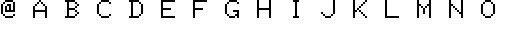ASCII characters 40 to 4F