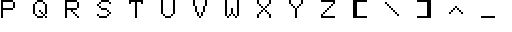 ASCII characters 50 to 5F
