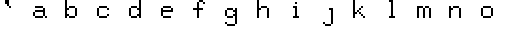 ASCII characters 60 to 6F