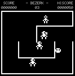 Berzerk running on the Microtan emulator