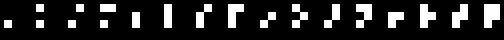 Chunky-graphics characters 10 to 1F