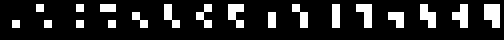 Chunky-graphics characters 20 to 2F