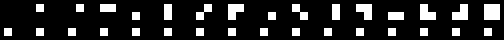Chunky-graphics characters 40 to 4F