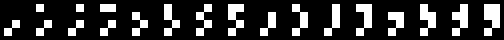 Chunky-graphics characters 60 to 6F