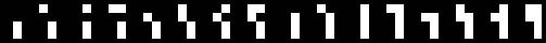 Chunky-graphics characters A0 to AF