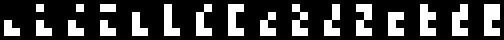 Chunky-graphics characters D0 to DF