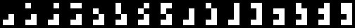 Chunky-graphics characters E0 to EF