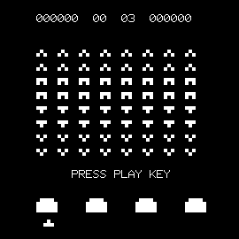 Space Invasion running on the Microtan emulator