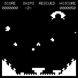 Moon Rescue running on the Microtan emulator