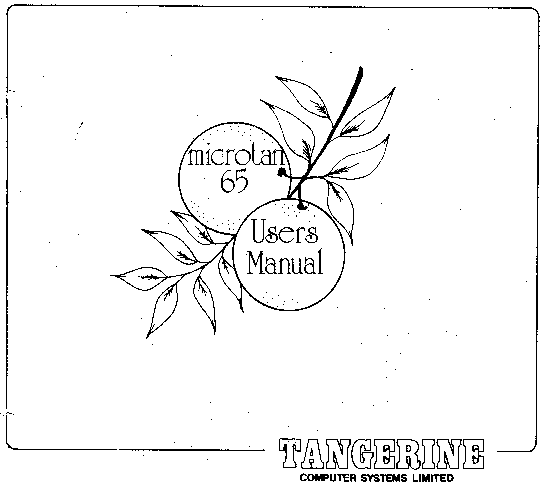 Cover of the Microtan 65 system manual
