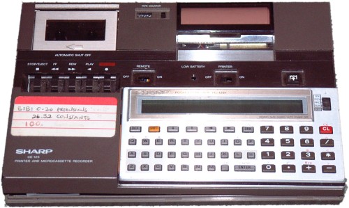 Sharp PC-1261 pocket computer with CE-125 interface
